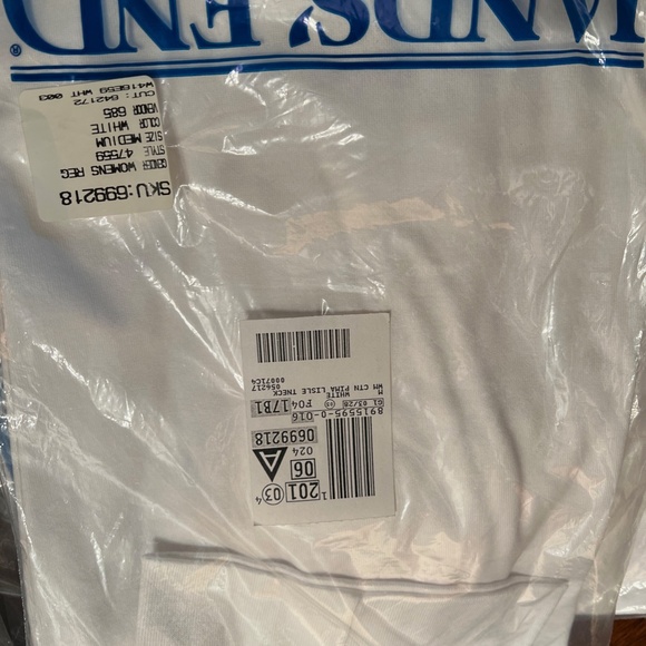 2 Lands End Ladies White Cotton Pima Lisle Turtlenecks,  Medium, Regular, NWT - Picture 12 of 12